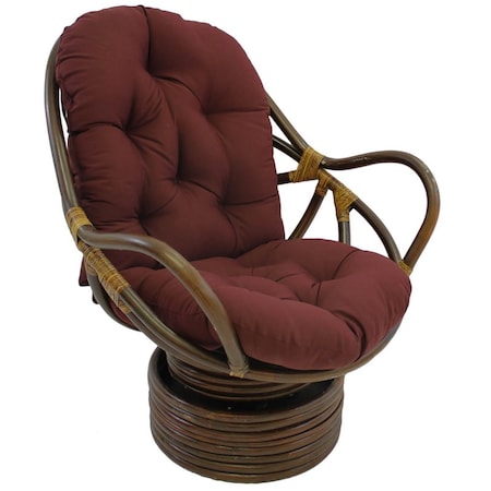 International Caravan Swivel Rocker with Twill Cushion, Burgundy 3310-TW-BG